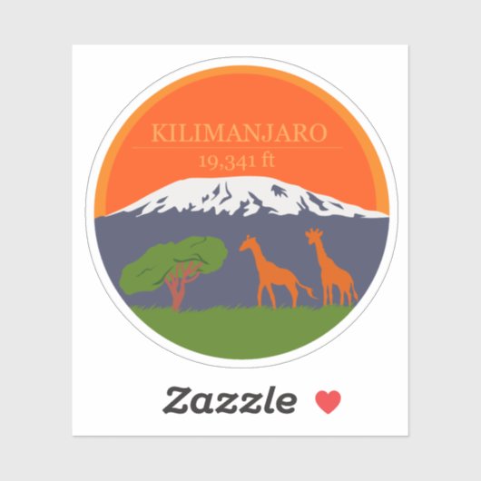 Kilimanjaro Altitude Sticker (Vel)