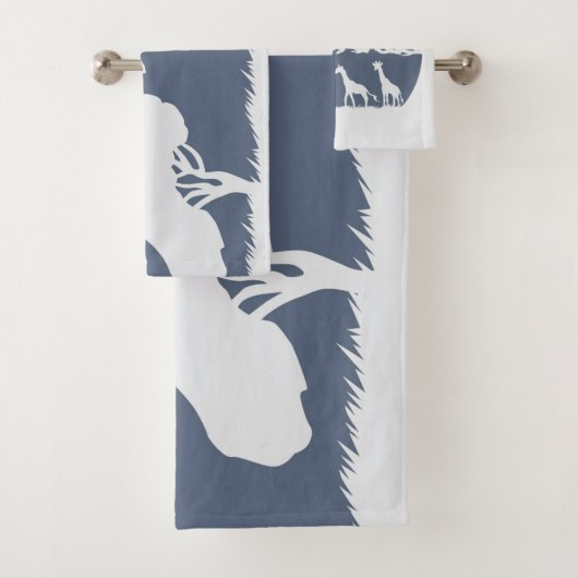 Kilimanjaro (blauw) bad handdoek (Insitu)