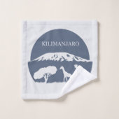 Kilimanjaro (blauw) bad handdoek (Wasdoekje)