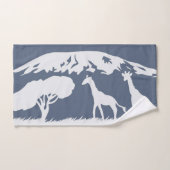 Kilimanjaro (blauw) bad handdoek (Handdoek)