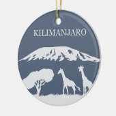Kilimanjaro (blauw) keramisch ornament (Links)