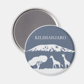 Kilimanjaro (blauw) magneet (Voorkant / Achterkant)