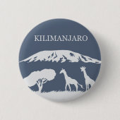 Kilimanjaro (blauw) ronde button 5,7 cm (Voorkant)