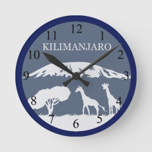 Kilimanjaro (blauw) ronde klok