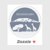 Kilimanjaro (blauw) sticker (Vel)