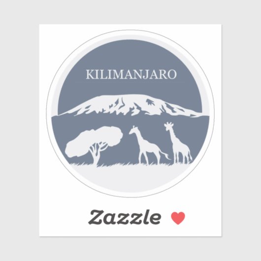 Kilimanjaro (blauw) sticker (Vel)
