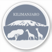 Kilimanjaro (blauw) sticker (Voorkant)
