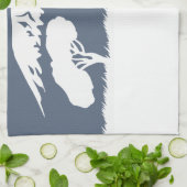 Kilimanjaro (blauw) theedoek (Gevouwen)