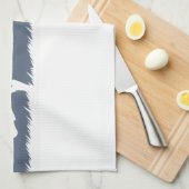 Kilimanjaro (blauw) theedoek (Quarter Fold)