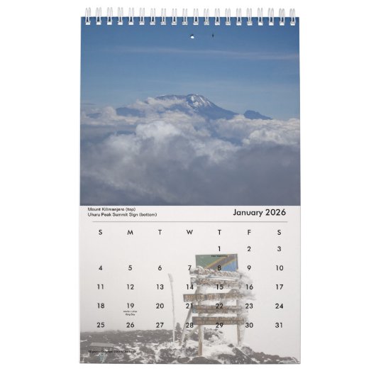 Kilimanjaro en Mount Meru 2023-24 Agenda Kalender (Jan 2026)