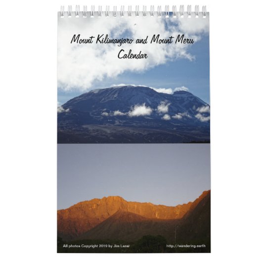 Kilimanjaro en Mount Meru Kalender (Hoes)