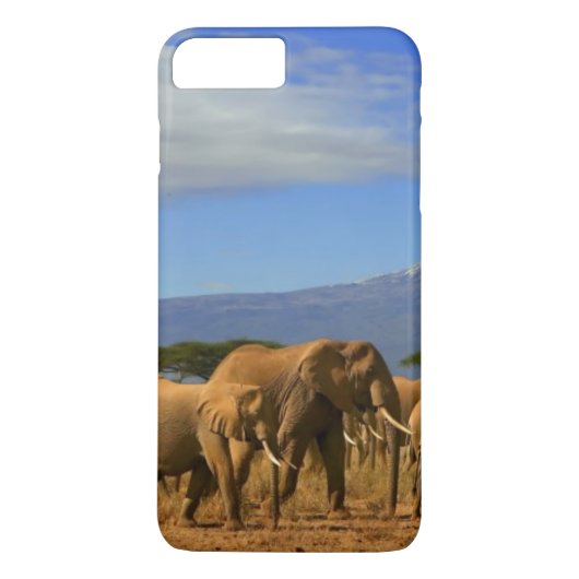 Kilimanjaro en olifanten Case-Mate iPhone case (Achterkant)
