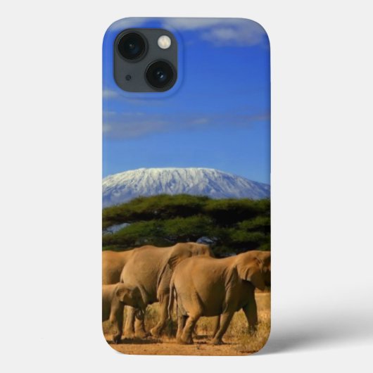 Kilimanjaro en olifanten Case-Mate iPhone case (Achterkant)