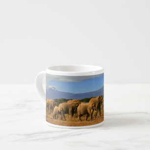 Kilimanjaro en olifanten espresso kop