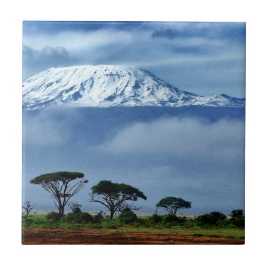 Kilimanjaro Kenya Tegeltje (Voorkant)