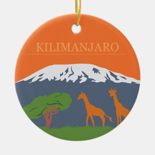 Kilimanjaro Keramisch Ornament (Voorkant)