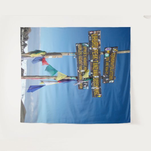 Kilimanjaro Klim Tapijt Wandkleed (Voorkant (horizontaal))