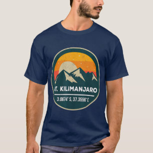 Kilimanjaro met GPS-coördinaten T-shirt