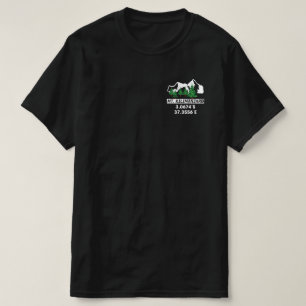 Kilimanjaro monteren met GPS-coördinaten T-shirt