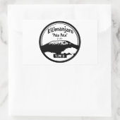Kilimanjaro 'paalstok' - ga langzaam rechthoekige sticker (Tas)
