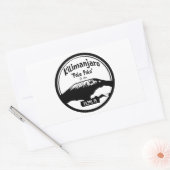 Kilimanjaro 'paalstok' - ga langzaam rechthoekige sticker (Envelop)