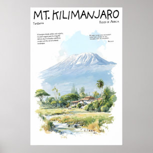Kilimanjaro-poster Tanzania Afrika Poster