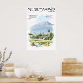 Kilimanjaro-poster Tanzania Afrika Poster (Keuken)