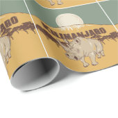 Kilimanjaro Rhinoceros Cadeaupapier (Rol Hoek)