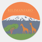Kilimanjaro Ronde Sticker (Voorkant)