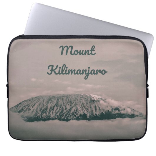 Kilimanjaro Snow Volcano in Tanzania Afrika Laptop Sleeve (Voorkant)