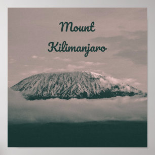 Kilimanjaro Snow Volcano in Tanzania Afrika Poster