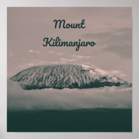 Kilimanjaro Snow Volcano in Tanzania Afrika Poster (Voorkant)
