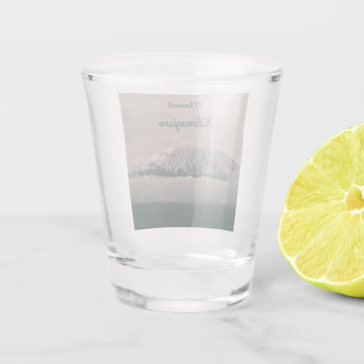 Kilimanjaro Snow Volcano in Tanzania Afrika Shot Glas (Achterkant)