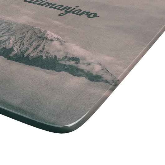 Kilimanjaro Snow Volcano in Tanzania Afrika Snijplank (Hoek)