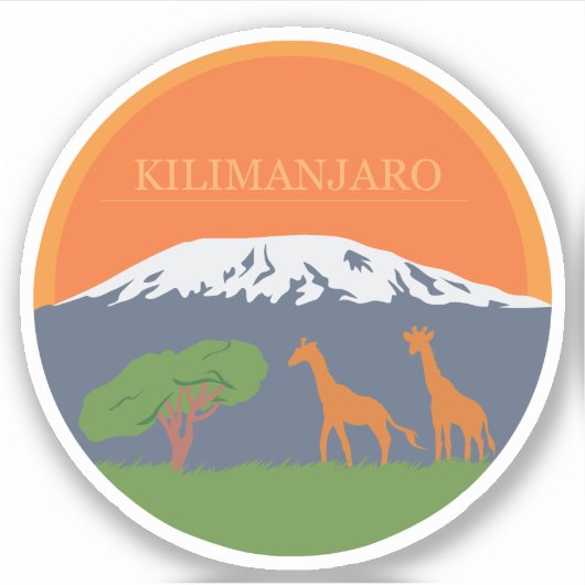 Kilimanjaro Sticker (Voorkant)