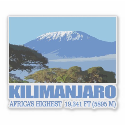 Kilimanjaro Sticker (Voorkant)