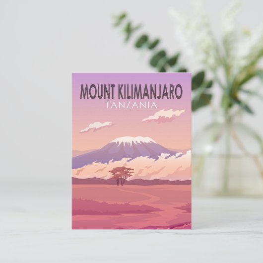 Kilimanjaro Tanzania Africa  Briefkaart (Staand voorkant)