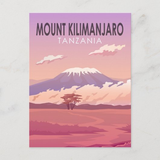 Kilimanjaro Tanzania Africa  Briefkaart (Voorkant)