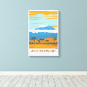 Kilimanjaro Tanzania Africa  Canvas Afdruk (Insitu (Houten vloer))