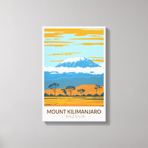 Kilimanjaro Tanzania Africa  Canvas Afdruk