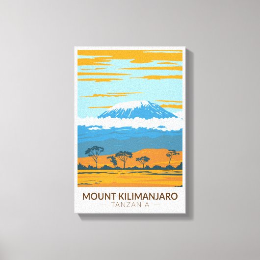 Kilimanjaro Tanzania Africa  Canvas Afdruk (Voorkant)