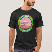 Kilimanjaro Tanzania Africa Circle Badge T-shirt (Voorkant)