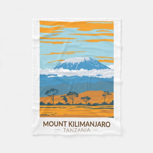 Kilimanjaro Tanzania Africa  Fleece Deken (Voorkant)