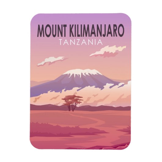 Kilimanjaro Tanzania Africa  Magneet (Verticaal)