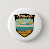 Kilimanjaro Tanzania Africa  Ronde Button 5,7 Cm (Voorkant)