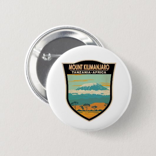 Kilimanjaro Tanzania Africa  Ronde Button 5,7 Cm (Voorkant /achterkant)