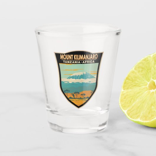 Kilimanjaro Tanzania Africa  Shot Glas (Voorkant)
