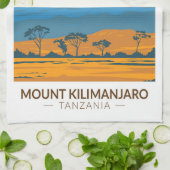 Kilimanjaro Tanzania Africa  Theedoek (Gevouwen)