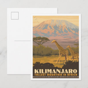Kilimanjaro Tanzania Oude Reis Briefkaart