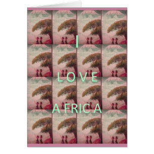 Kilimanjaro Tanzania Wenskaart Sjabloon